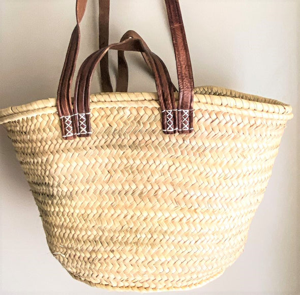 Woven Palm Basket Bag