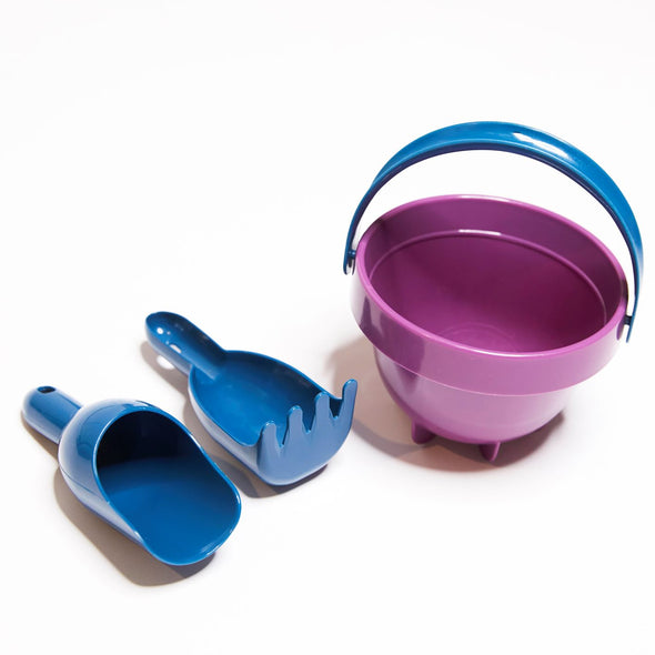 Sugar cane kids toys - Baby Sand and Bucket Set Purple and Blue